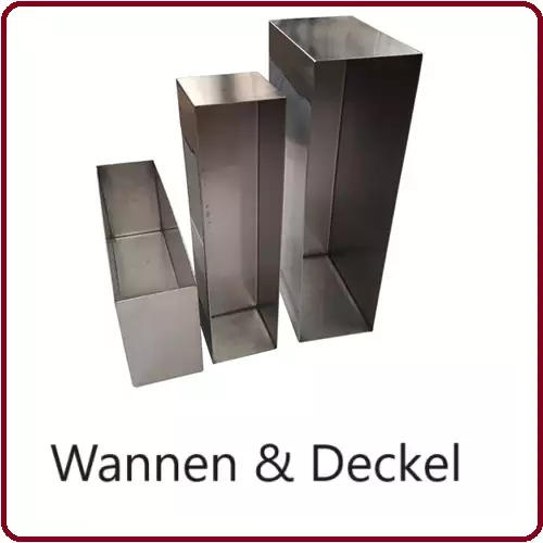 Wannen,, Deckel, Behälter aus Metall